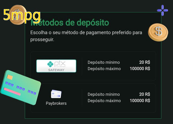 O cassino 5mpgbet oferece uma grande variedade de métodos de pagamento